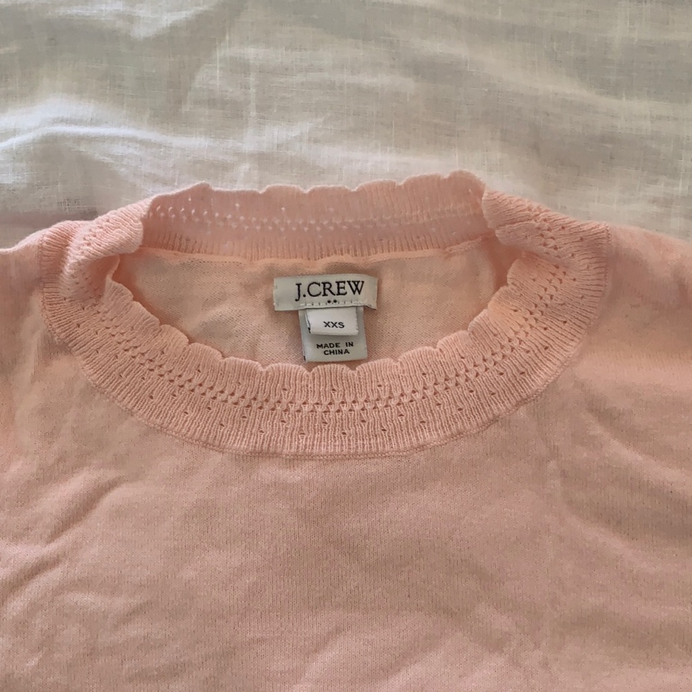 J crew light pink sweater top
